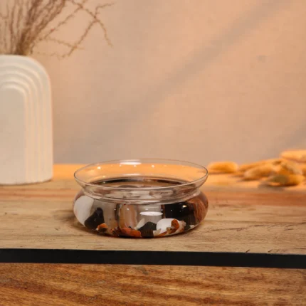 Crystal Clear Oval Glass Vase ( kolapuri )